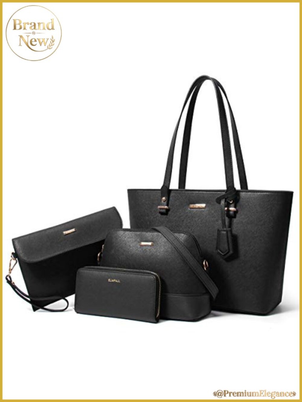 Women Satchel Handbag Set with Tote, Messenger, Wallet, Card Holder